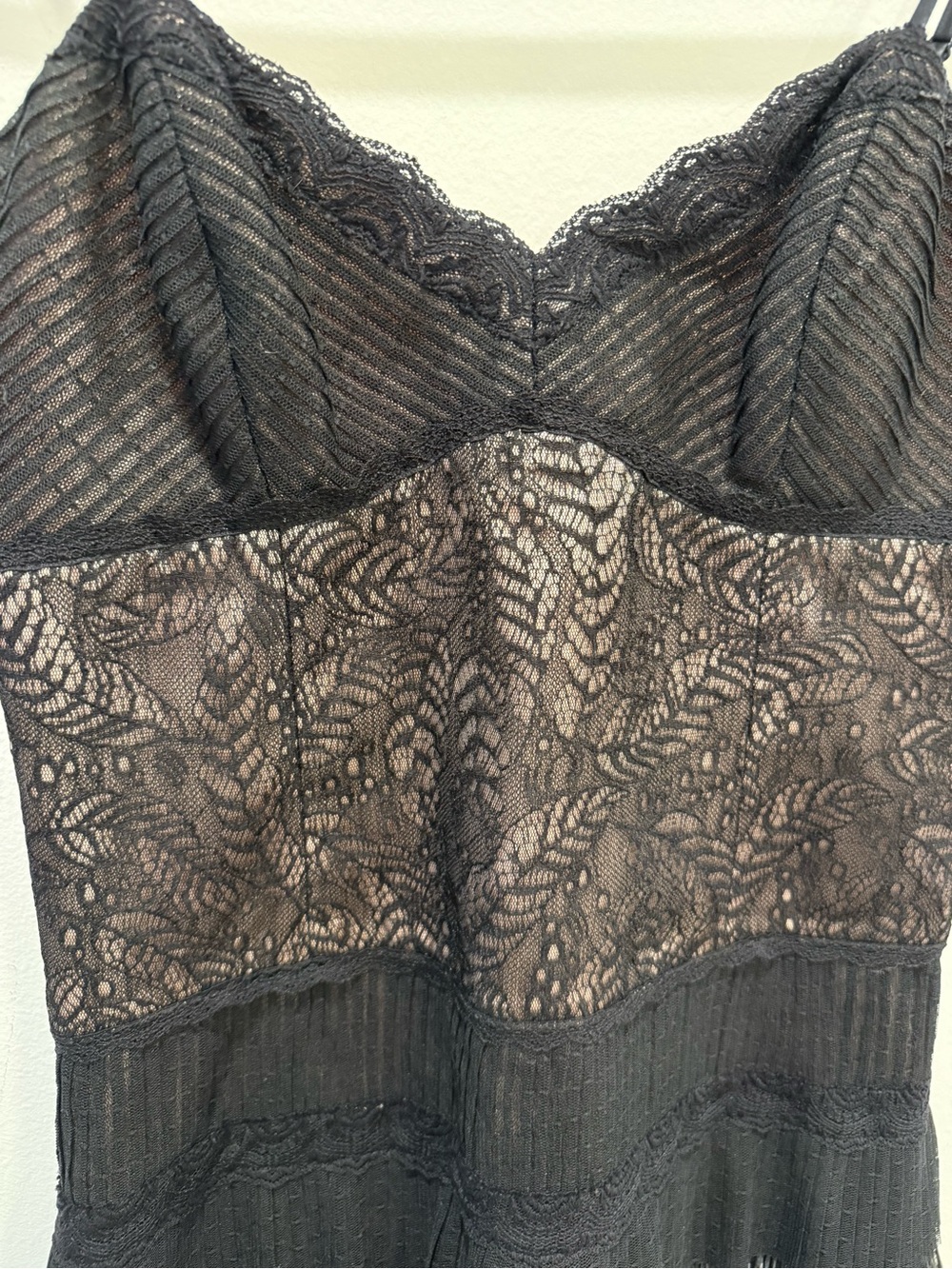 BCBGMaxAzria Black Lace and Fringe Mini Dress - Picture 5 of 7